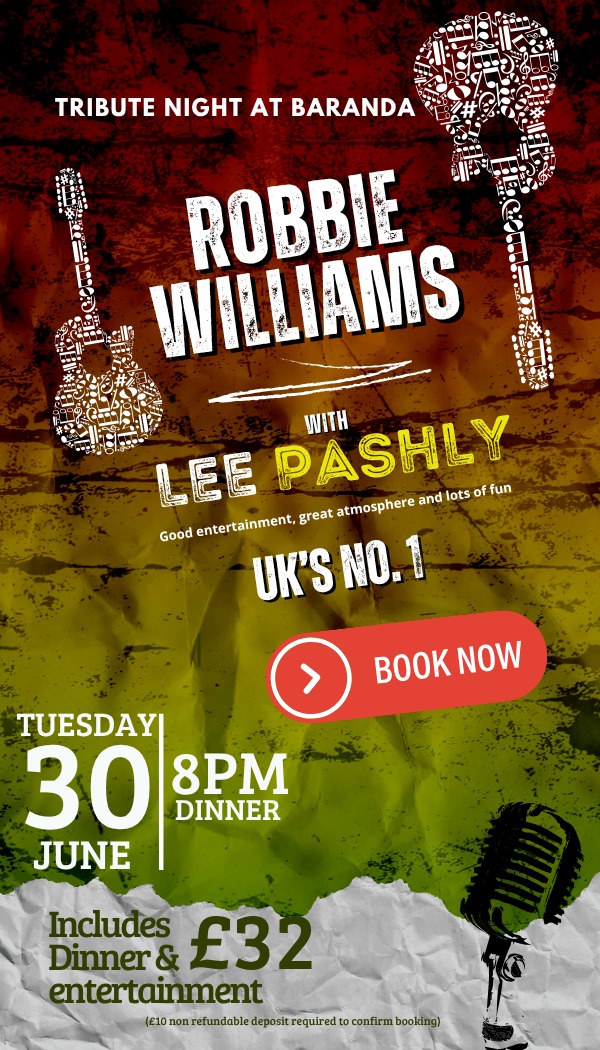 ROBBIE WILLIAMS TRIBUTE NIGHT