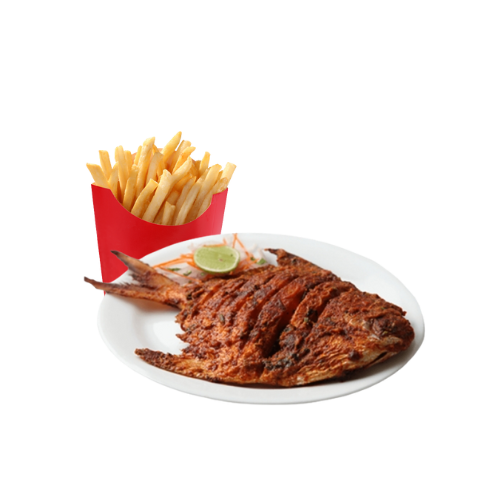 Base Masala Fish with chips