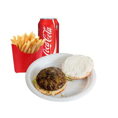 Spicy Lamb Gourmet Burger Meal